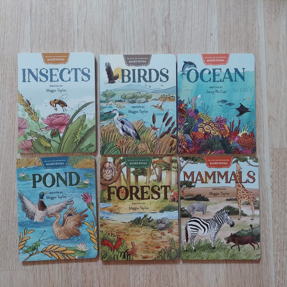 The Good And The Beautiful Littles Board Books Set 6 Insect Birds Ocean Mammals